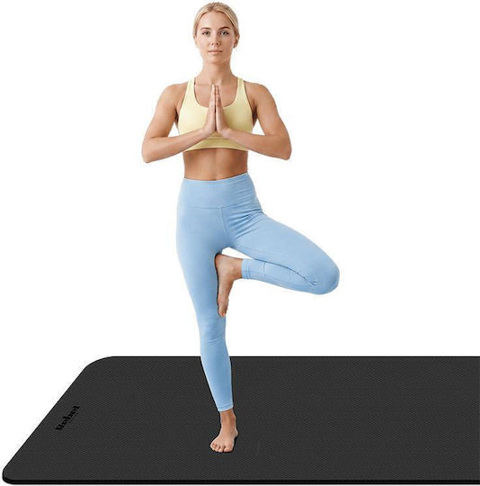 Rebel Active Yoga Exercise Mat Black (200x115cm)