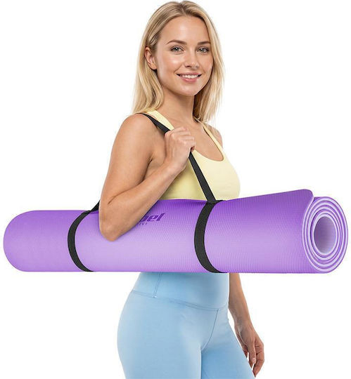 Rebel Active Στρώμα Γυμναστικής Yoga Μωβ (200x115cm)