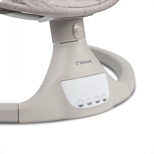 Kidnort Ηλεκτρικό Relax Μωρού Κούνια με Μουσική Γκρι για Παιδί έως 9kg