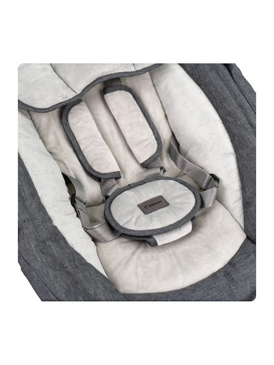 Kidnort Balansoar Electric Pentru Bebelusi Cu Muzica Negru Pentru Copil Pana La 9kg