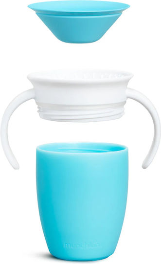 Munchkin Παιδικό Ποτηράκι Miracle 360° από Πλαστικό Μπλε 207ml για 6m+
