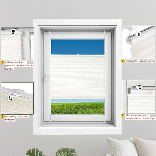 Woltu Roller Blinds Total Blackout Grey W60xH130cm