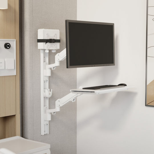 Maclean Energy Weißer Computer- und Peripherieständer MC-115 W