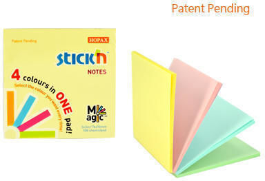 Hopax Magic Notes Autoadezive 76 X 76 Mm 100 Foi Stick'n Magic Notes 4 Culori Pastelate