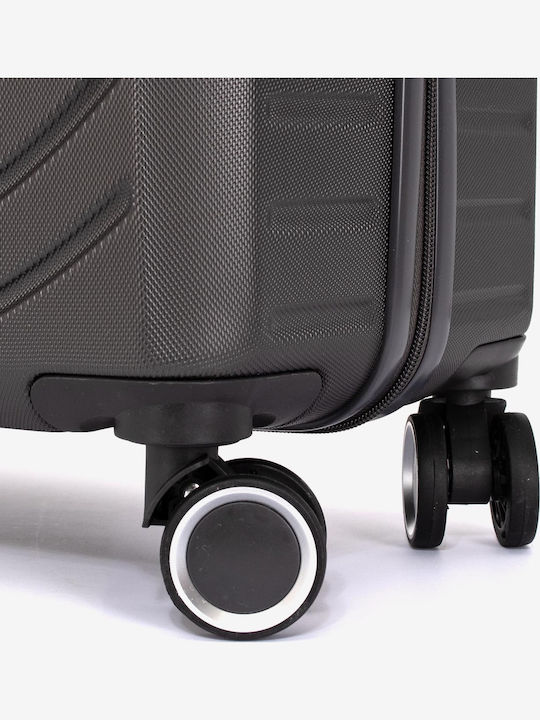 KREAL Corfu Βαλίτσα Ταξιδίου Καμπίνας Σκληρή Dark Gray Ύψους 55εκ.