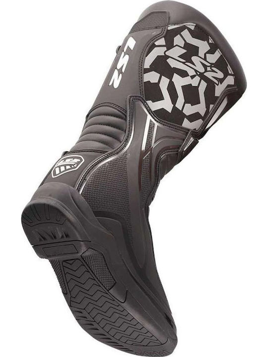 LS2 Raptor Men's Motocross Leather Black Boots