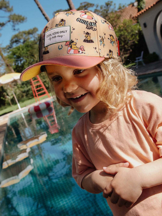 Hello Hossy Kinderhut Jockey Stoff Orange