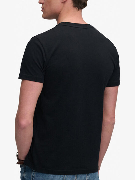 Superdry Logo Emb Kurzarm T-Shirts Schwarz/Gold