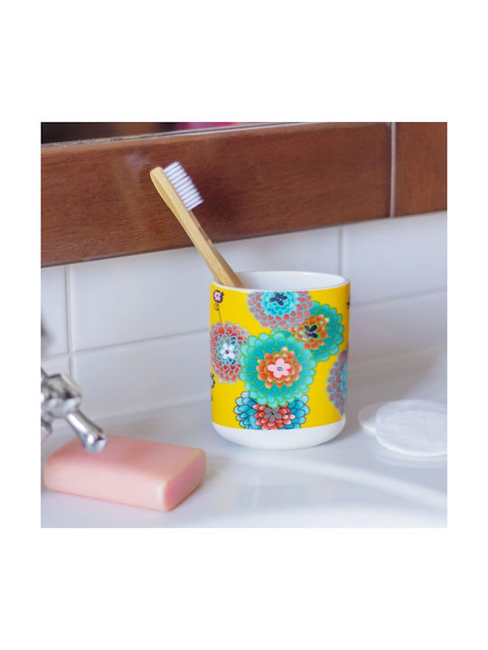 Pylones Cup Holder Porcelain Yellow