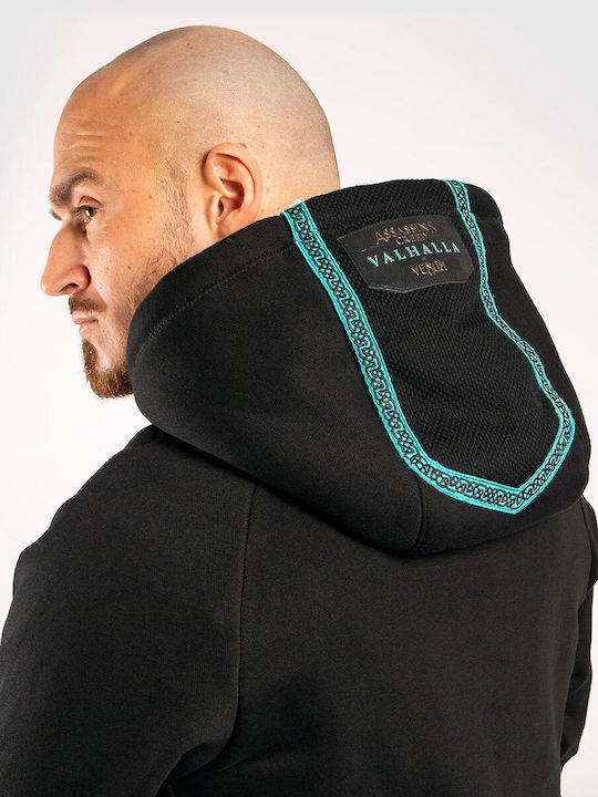 Φούτερ με Κουκούλα Black/blue