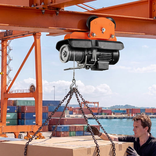 Troler Manual de Ridicare Electrică Vevor Capacitate de Încărcare 0,5 Tone Pa200 Pa250 Pa300 Pa400 Pa500 Troler pentru Grindă cu Roți Duble Lățime Reglabilă a Flanșei Grinzii 68-110 Mm Grindă Dreaptă Curbată I