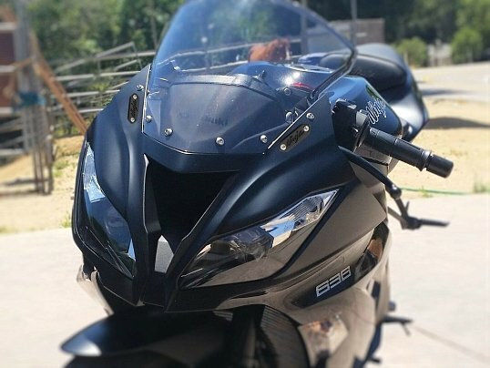 Mirror Caps Kaw Zx6-r Zx636 Ex250 '09-'18 Black Motorise