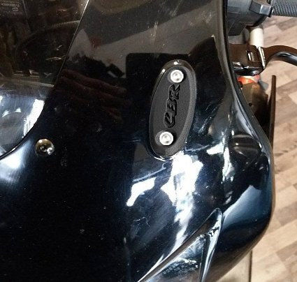 Mirror Caps Hon Cbr600rr '03-'16 1000rr '04-'07 Black Motorise