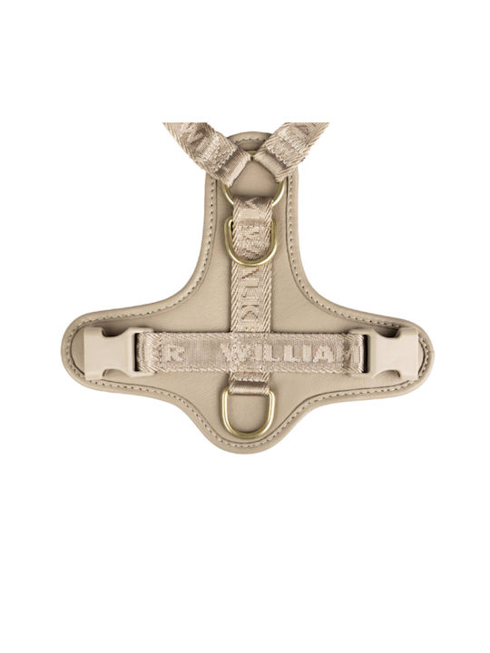 William Walker Leder Hundegeschirr Plain Premium Beiges Y-Harness Weiches Leder X-Large 69-100cm