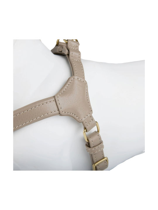 William Walker Pico Leather Step-in Dog Harness Beige for Small Dogs & Puppies L 45-60cm