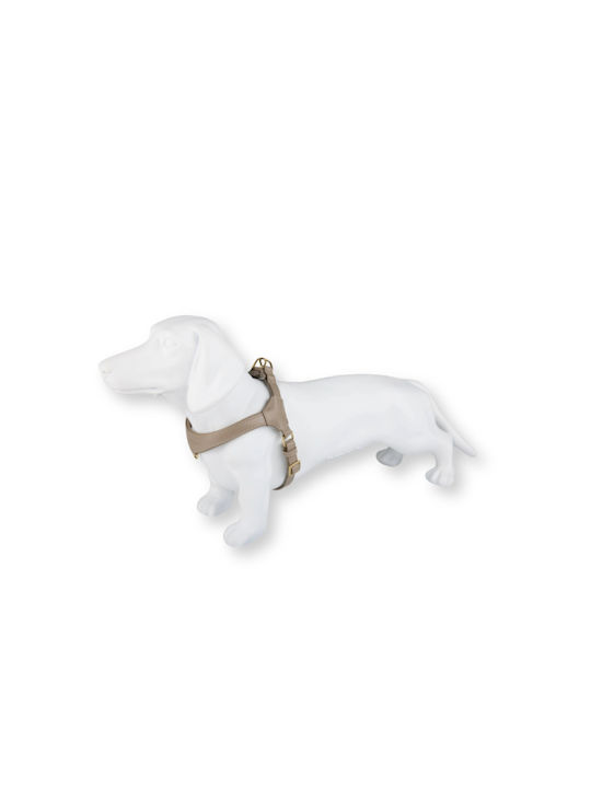 William Walker Pico Leather Step-in Dog Harness Beige for Small Dogs & Puppies L 45-60cm