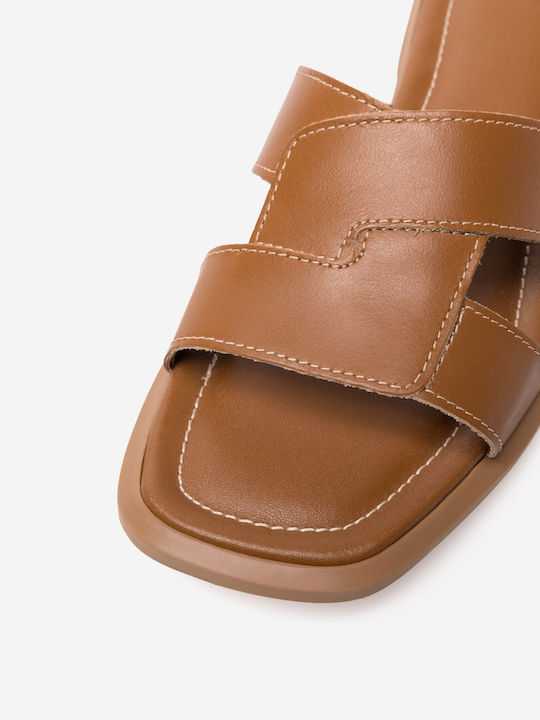Damen Flache Sandalen Braun