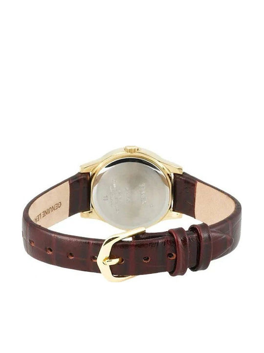 Timex Ρολόι Μπαταρίας με Δερμάτινο Λουράκι Timex Ρολόι Μπαταρίας με Δερμάτινο Λουράκι
