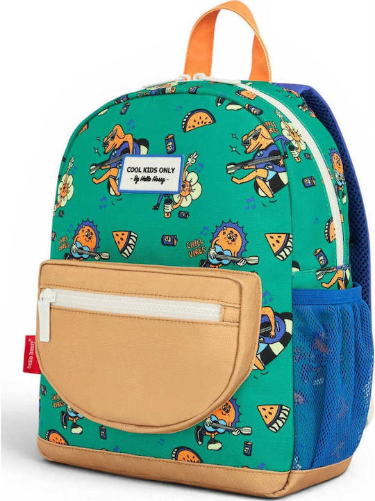 Hello Hossy School Backpack For Elementary Green 30 x 12 x 38cm