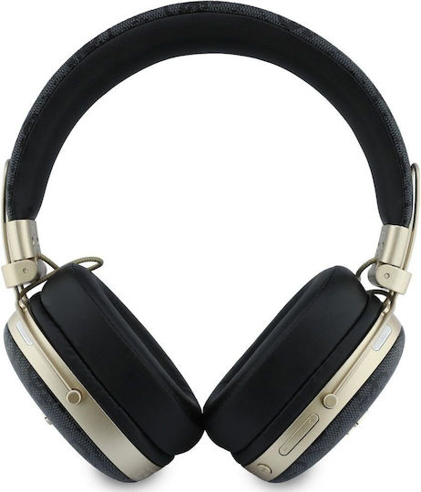 Guess Metal 4G Script Wireless Bluetooth Over Ear Headphones with 2 Hours Playing Time Black