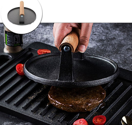 KING Hoff KH-1759 Backpresse für Grill aus Gusseisen Ø18cm