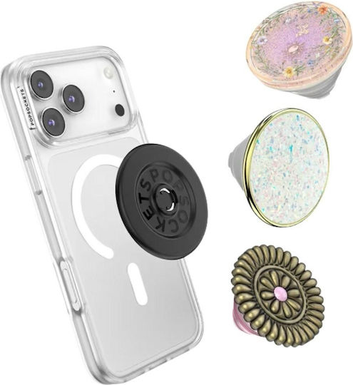 Popsockets Popsockets Poptop Luxe Enamel Opal Phone Grip Stand White