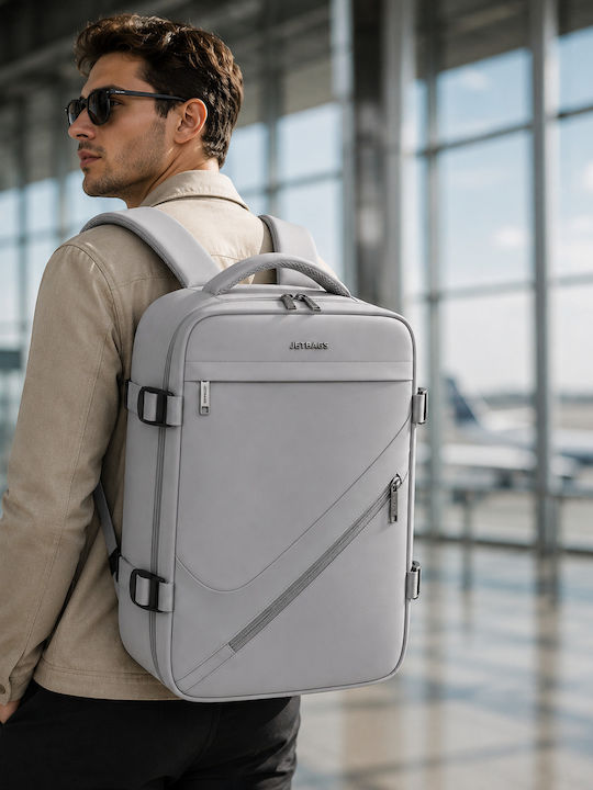 Jetbags Rz29051 Rucksack Reise Cabin Größe 40x20x30cm Wasserdichte Laptop Tasche & Druckknopf Kompressionsverschluss Grau