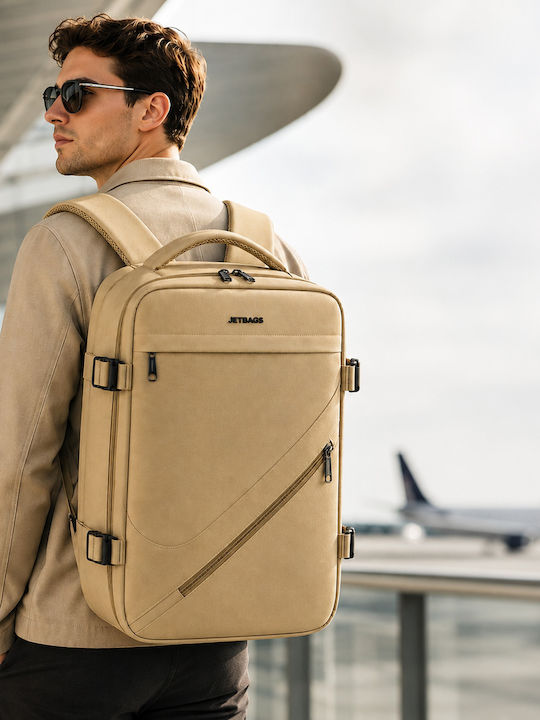 Jetbags Rz29051 Раница За Пътуване Cabin Size 40x20x30cm Водоустойчива Джоб За Laptop & Клапан За Компресия Каки