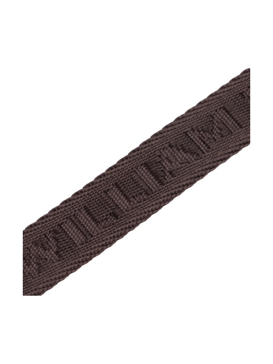 William Walker Hundehalsband Jacquard Nylon Erdbraun Leicht & Vegan S M 28-44cm