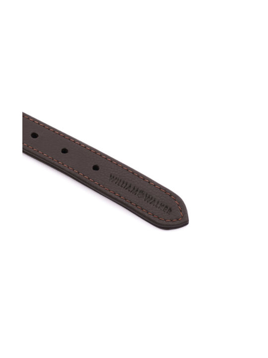 William Walker Guler Pentru Câini Din Piele Maro Plain Collection S 31cm