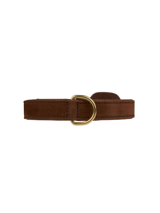 William Walker Водоустойчив Кожен Ошийник За Куче Nubuck Кафяв Heritage Collection S 31см