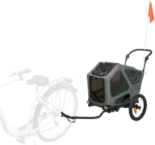 Trixie Waterproof Bicycle Trailer for Dog Transport up to 45kg Grey Length 80cm