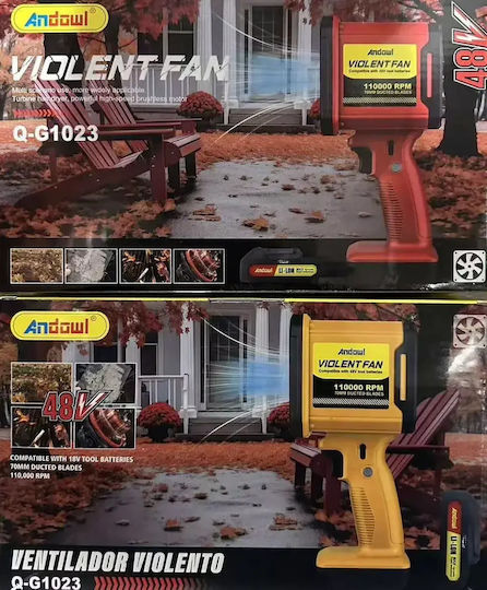 Andowl Rechargeable 12V Red Car Blower