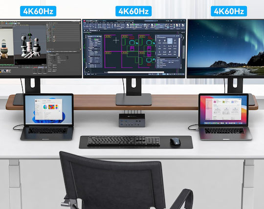 B0FVDC913C KVM & Datenumschalter mit USB-C / HDMI / USB 3.0 / Ethernet
