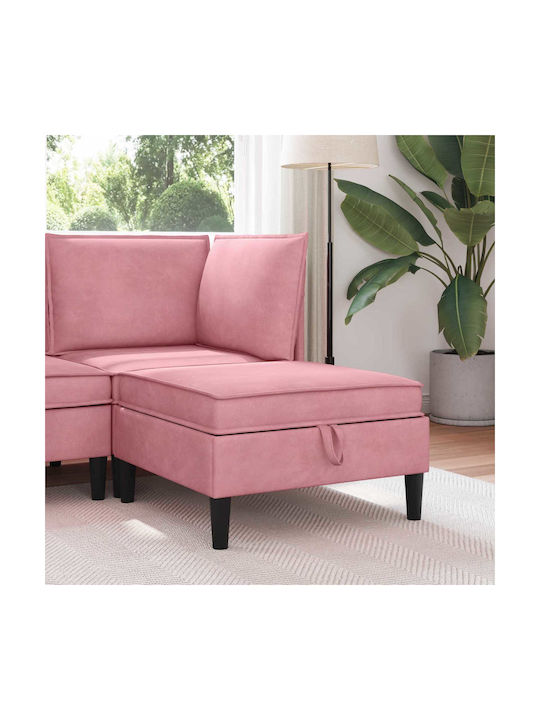 Fußhocker mit Stauraum Belegt mit Samt Rosa