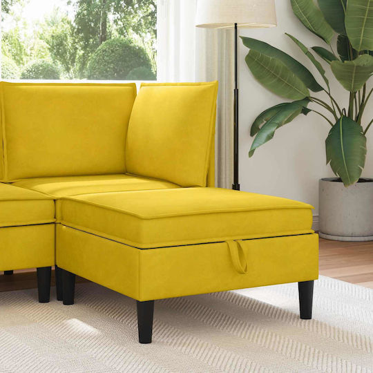 Footstool With Storage Space Yellow Footstool With Storage Space Yellow