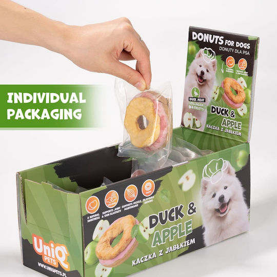 Uniq Hundeleckerei mit Ente, Apfel, Rindfleisch, Fleisch, Huhn und Kalb 30g 10Stücke