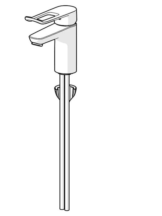 Hansa Clinica Mixing Tall Sink Faucet Silver