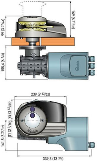 Aleph Al3 1000 W Vertical Windlass