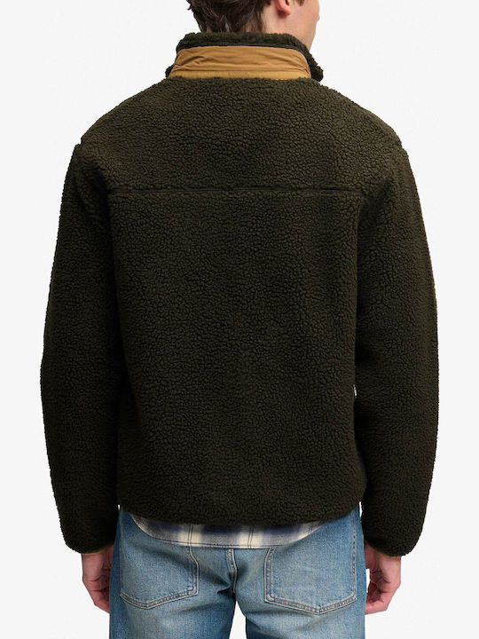 Superdry Fleece Ζακέτα Olive/deep Brown