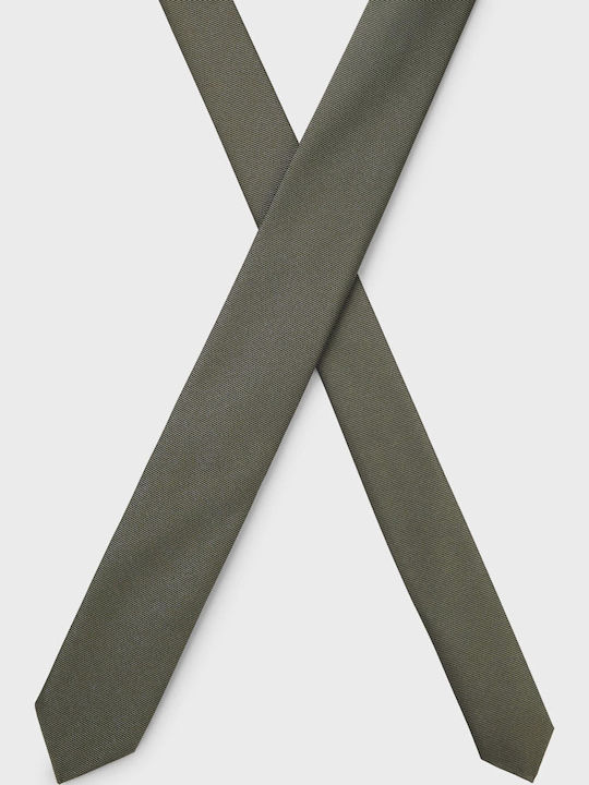 Hugo Men's Silk Tie In Green Color