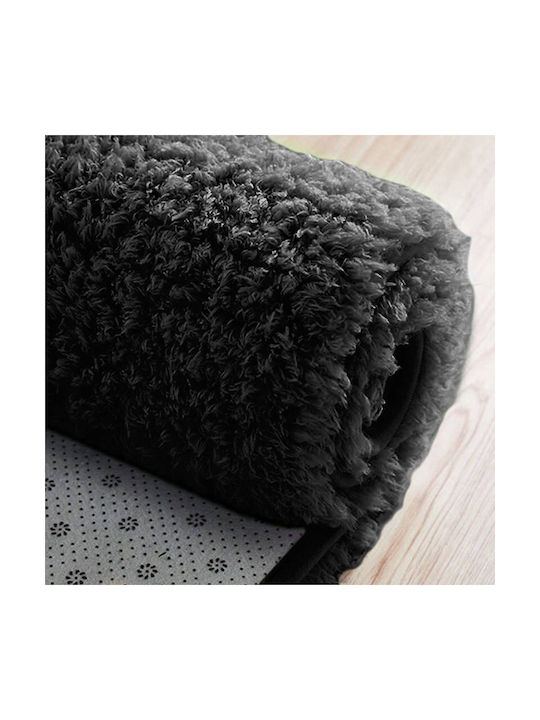 Strado Alpaca Rectangular Black Rug 140x200cm