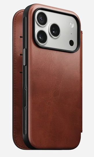 Nomad Modern Leather Brown Back Cover for iPhone 17 Pro