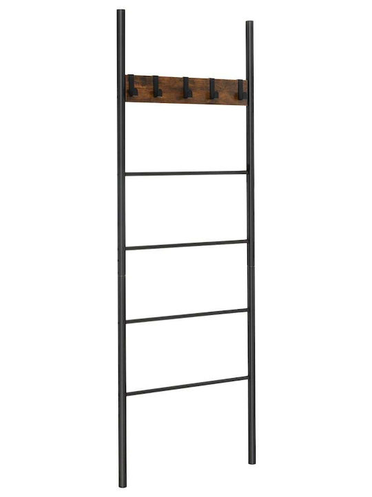 Costway Κρεμάστρα Δαπέδου από Μέταλλο Καφέ 179x179cm