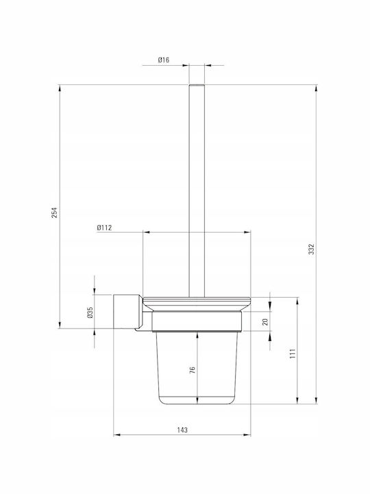 Deante Glas Toilettenbürste Badezimmer