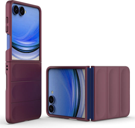 Techsuit Magic Rückseite Umschlag Silikon Burgundisch (Samsung Galaxy Z Flip8)