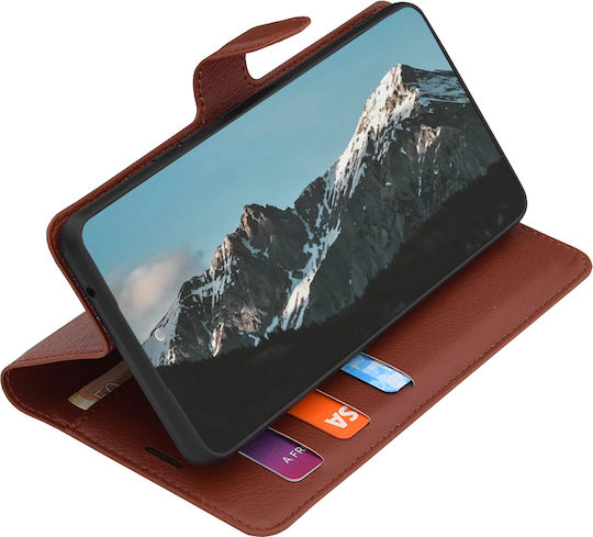 Techsuit Folio Портмоне Кожено / Силиконово Кафяво (Motorola Edge 70 Pro)