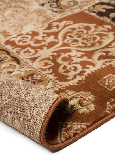 Viokarpet Amal 3331 Rectangular Brown-Black Rug 67x140cm