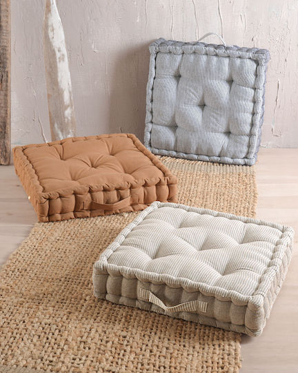Rythmos Floor Pillow Kathy From 100% Cotton Beige 50x50cm