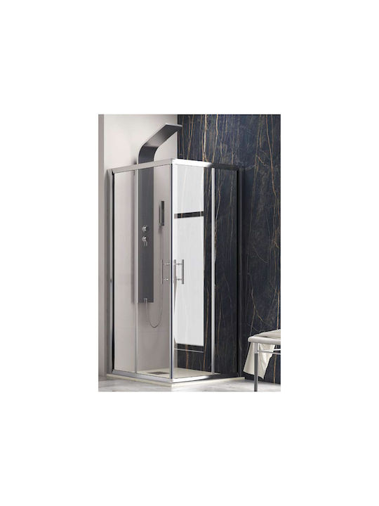 Karag Flora 100 Душ Кабинет с Плъзгаща Врата 100x90x190см Прозрачно Стъкло